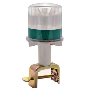 Ηλιακός Φανός Προειδοποίησης 4 LED Πράσινος, Σταθερός, με κλέμα στήριξης