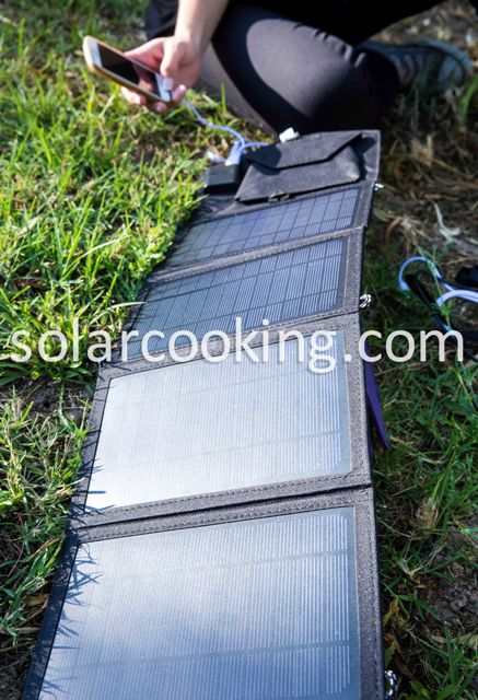  Ηλιακός Φορτιστής 14W - 6V - Αναδιπλούμενος Φωτοβολταϊκός Συλλέκτης