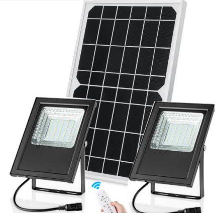 Ηλιακός Προβολέας Φωτιστικό 70 LED, με διπλό φωτιστικό και τηλεχειριστήριο