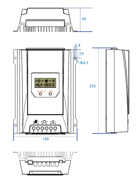 Ρυθμιστής Φόρτισης MPPT - 30A, 12/24V, LUMIAX MT3010