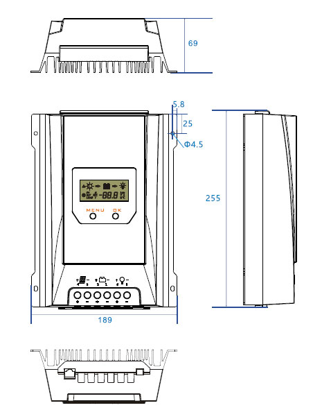 Ρυθμιστής Φόρτισης MPPT - 40A, 12/24V, LUMIAX MT4010