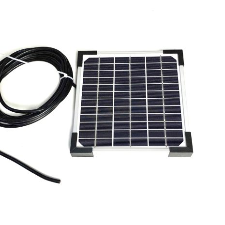 Solar panel 5W - 12V with 3 meters cable cable, monocrystalline