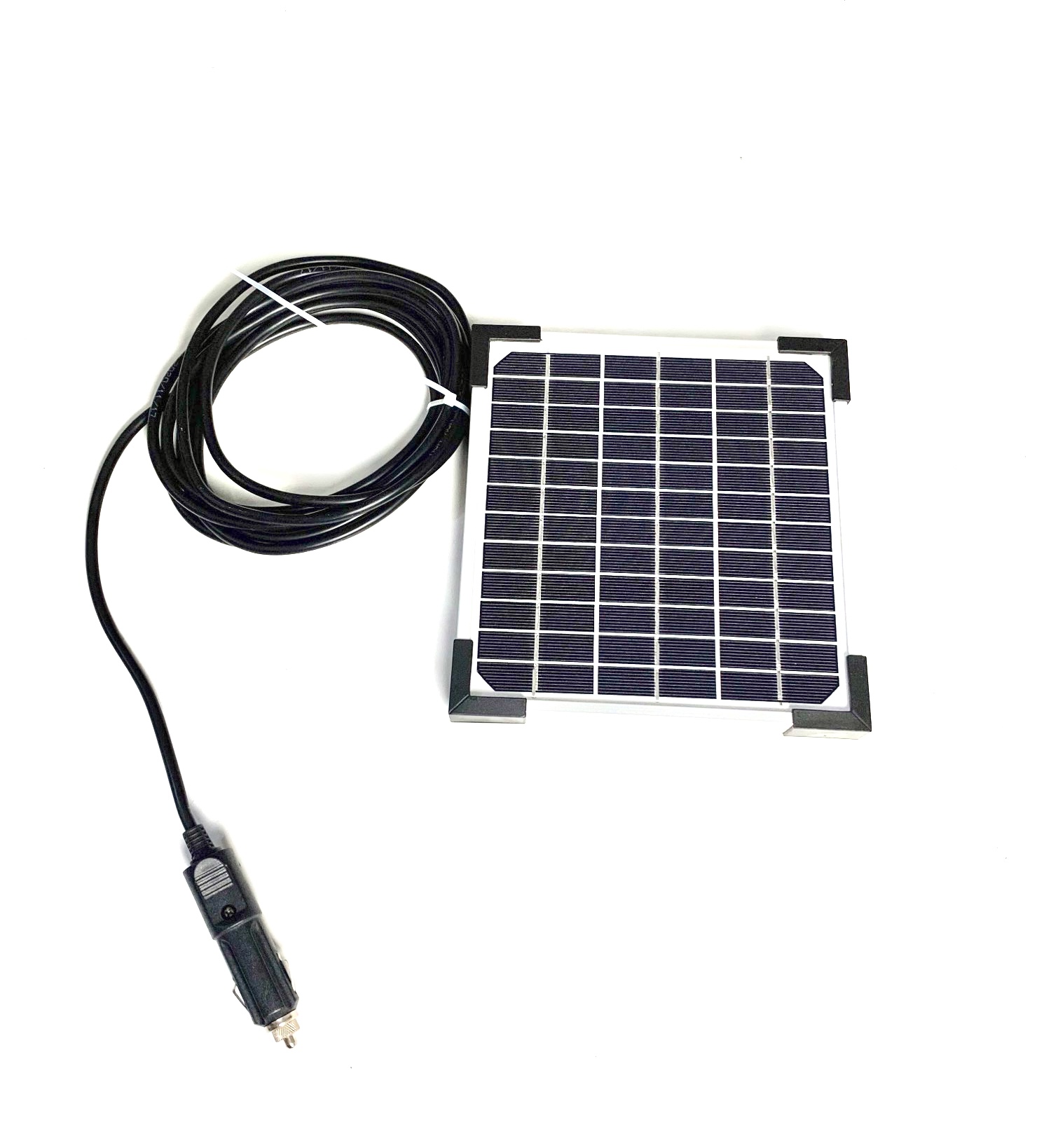 Ηλιακός Φορτιστής Μπαταρίας 5W - 12V - 0,3A με 4μ καλώδιο και  Βύσμα Αναπτήρα
