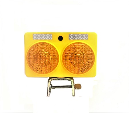 Διπλός Ηλιακός Φανός Σήμανσης, Κίτρινος, Strobe