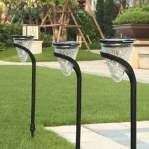 Ηλιακό φωτιστικό κήπου 12 LED Θερμό & Ψυχρό λευκό χρώμα φωτισμού