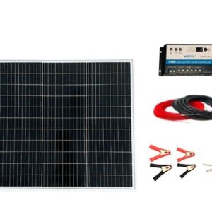 Ηλιακός Φορτιστής 80W - 12V με ρυθμιστή φόρτισης 10Α Duo για 2 μπαταρίες