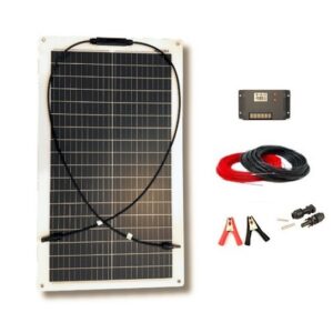 Εύκαμπτος Ηλιακός Φορτιστής 50W – 12V με ρυθμιστή φόρτισης 10Α και θύρα USB