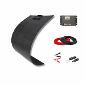 Εύκαμπτος Ηλιακός Φορτιστής Μπαταρίας 200W - 12V με Ρυθμιστή Φόρτισης 20Α  και Κροκοδειλάκια