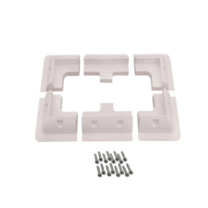 Επίπεδες λευκές βάσεις στήριξης για φωτοβολταϊκά (σετ 6 τμχ)