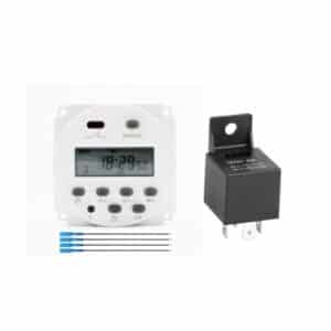 Ψηφιακός Χρονοδιακόπτης 12V εβδομαδιαίος με ρελέ ενίσχυσης ρεύματος 40Α 12V